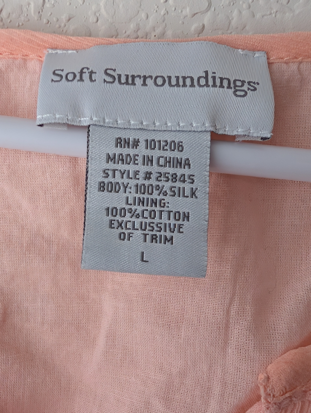 Soft Surroundings Selena Tunic Silk Soft Pink Tunic Size Large - Picture 3 of 7